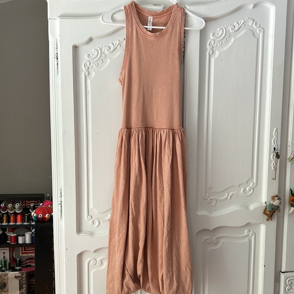 FP Daily Practice Peach Dress with Removable Crop Tee Bubble Hem - Picture 1 of 11